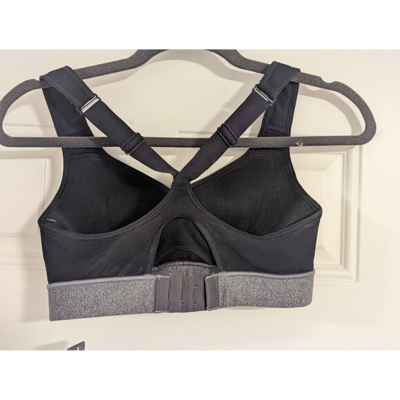 Under Armour Armour Bra Womens High-Impact Sports Bra 32C Black & Gray Adjustabl - Picture 4 of 5